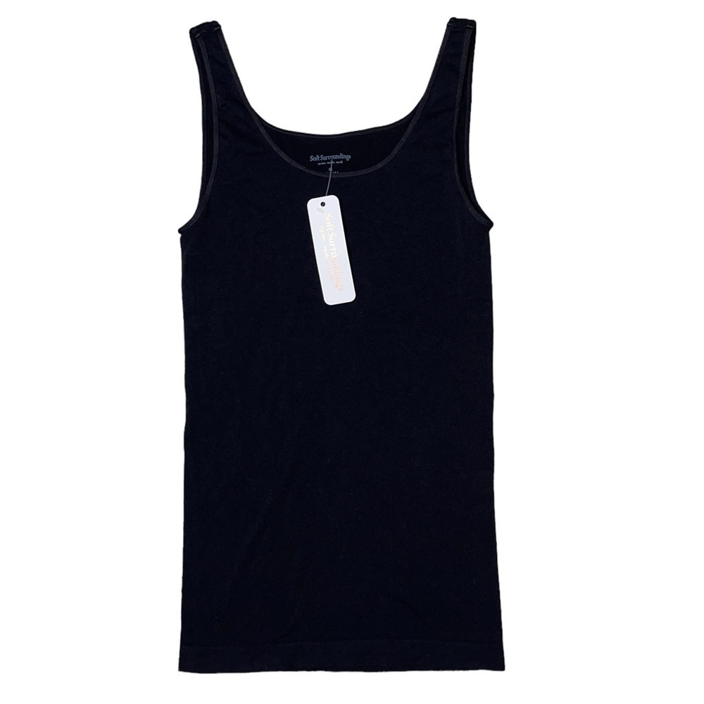 Soft Surroundings Black Sleeveless Casual Tank Top